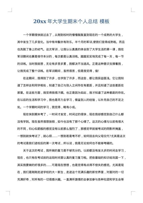 2025年大学生期末个人总结