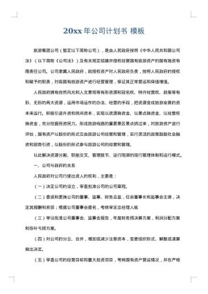 2025年公司计划书