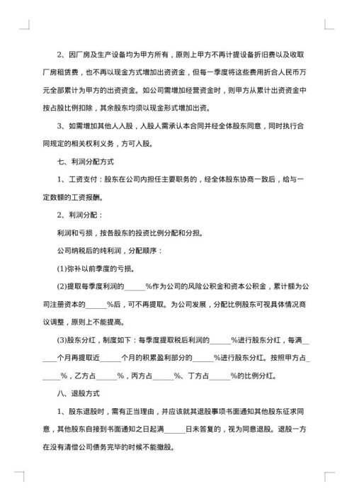 个人公司合作协议