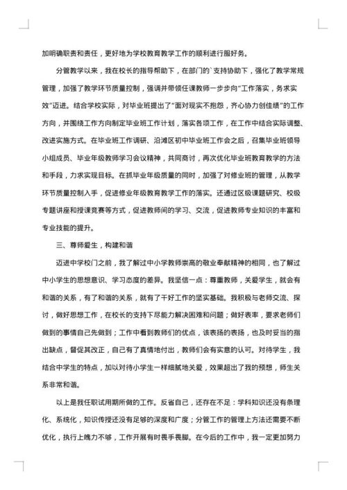 试用期的工作总结