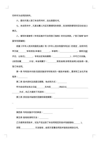 专利实施许可合同2