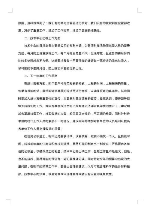 最新出纳年终个人总结