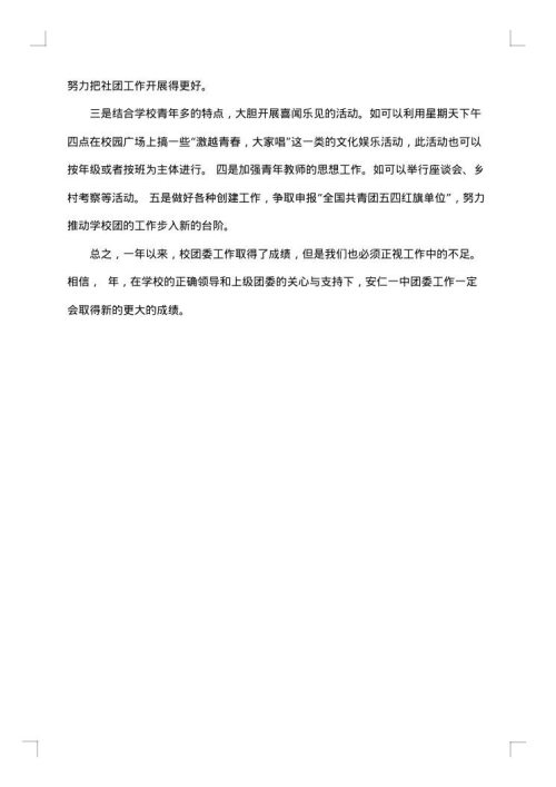 团支部年度工作报告