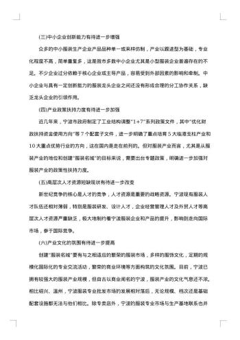 服装调研报告范文
