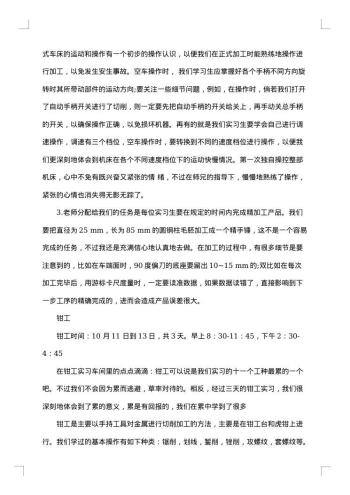 20xx年金工实习总结范文