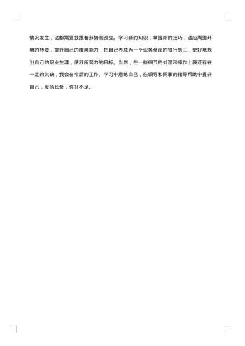 银行柜员工作总结模板
