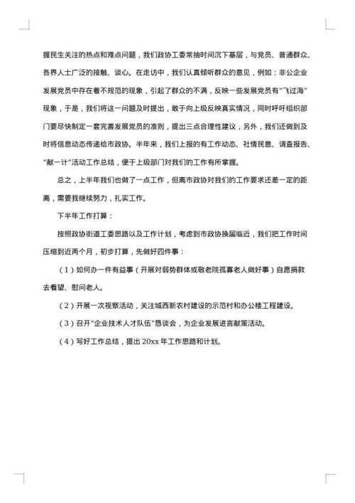 2025年政协工作总结范文