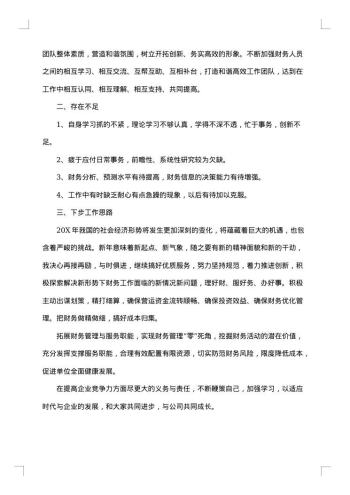 20xx年会计员工总结报告