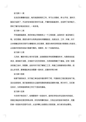 实习周记模板