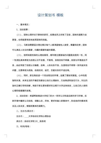 设计策划书