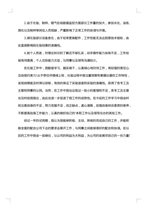 2025年试用期转正工作总结
