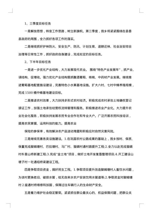 镇上半年工作总结范文