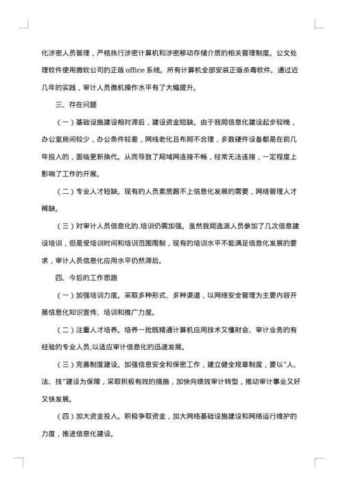 信息系统安全自查报告