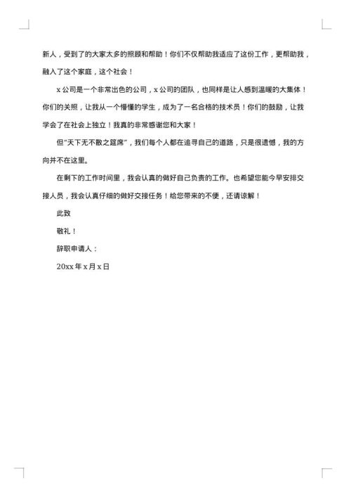 2025年技术辞职报告