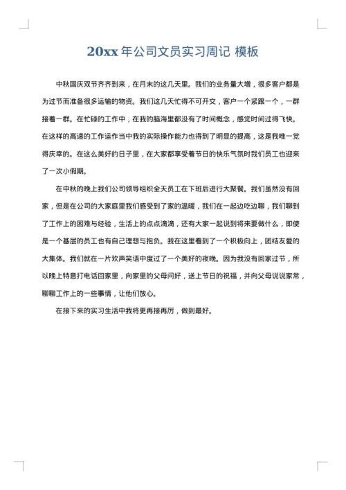 2025年公司文员实习周记