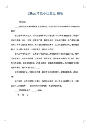 2025年党小组意见