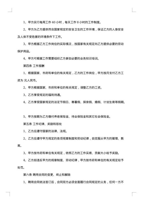 公司劳动合同（技术总监）