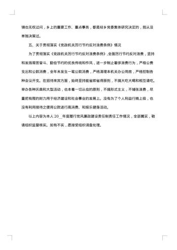 乡镇班子述职述廉报告