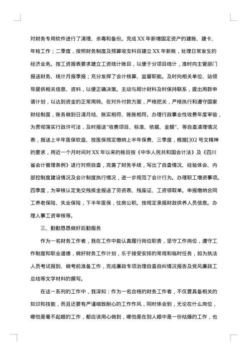 2025年-2025年财务助理个人工作总结