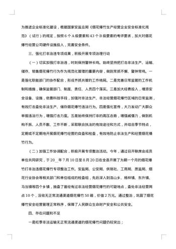 危化品烟花爆竹专项整治总结