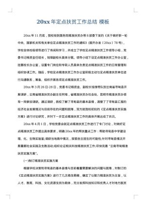 2025年定点扶贫工作总结