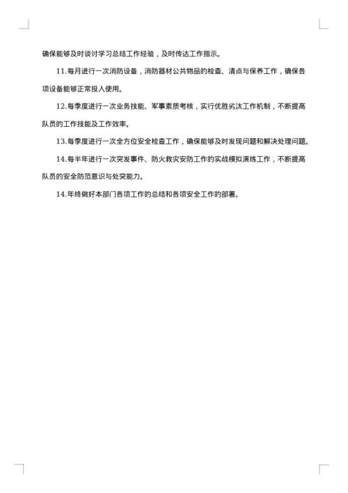 保安安全措施计划