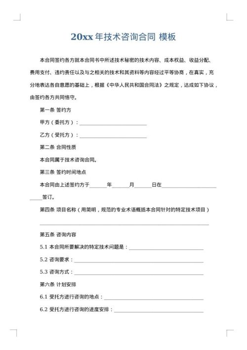 2025年技术咨询合同