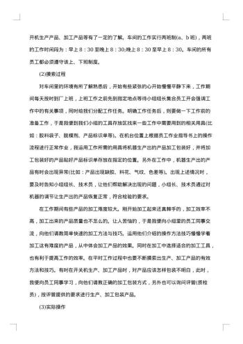 大学生实习报告范文及格式