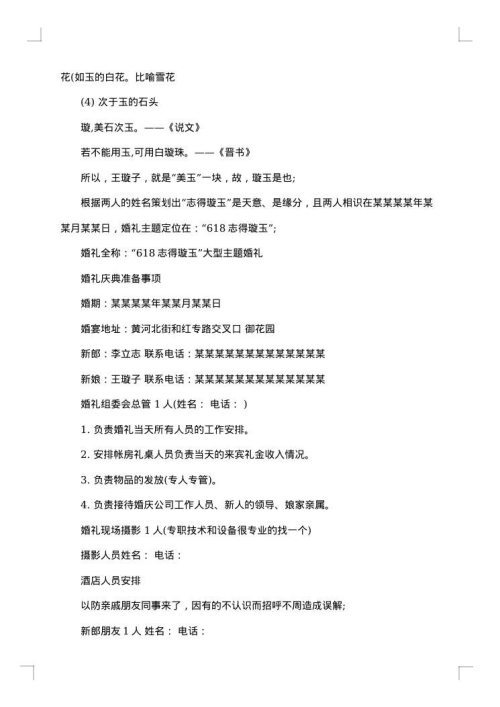 2025年喜庆的婚礼策划方案