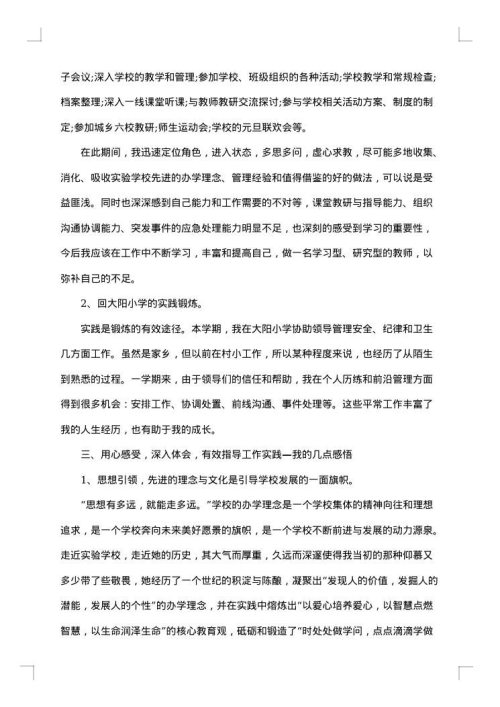 2025年挂职锻炼半年工作总结范文