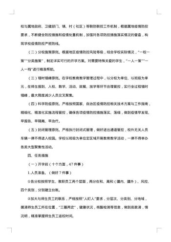 20xx年春季开学初工作方案