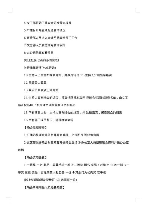 2025年大学生元旦晚会策划书范文