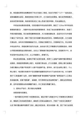 银行行长述职述廉报告