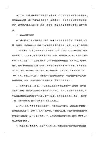 20xx年改革调研报告