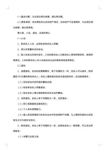 合伙经营发廊合同