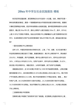 2025年中学生社会实践报告