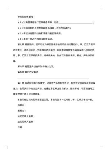 门面出租合同