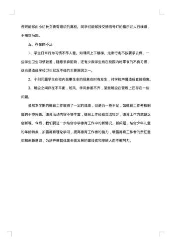 德育工作个人总结