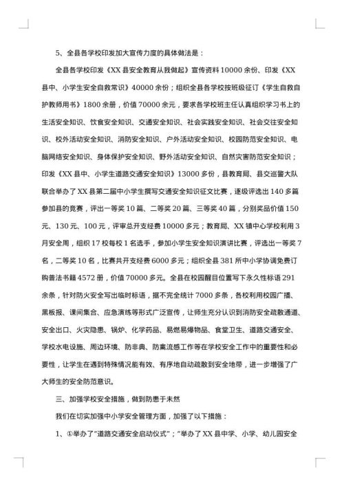 2025年学校安全工作年度总结范文