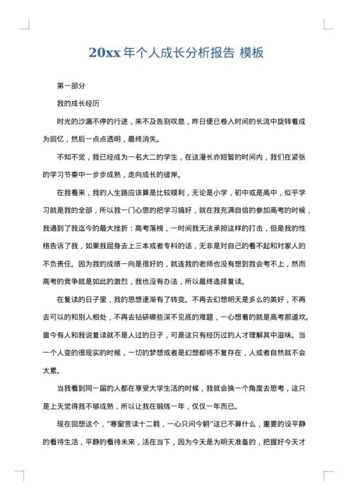 2025年个人成长分析报告