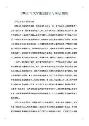 2025年大学生法院实习周记