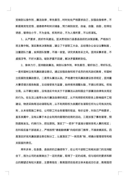 2025年总经理述职述廉报告