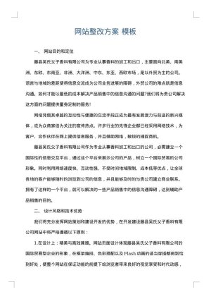 网站整改方案