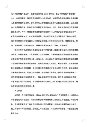 国税局实习报告范文