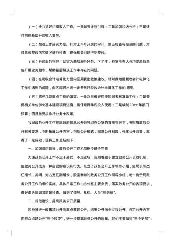 财务科半年总结范文