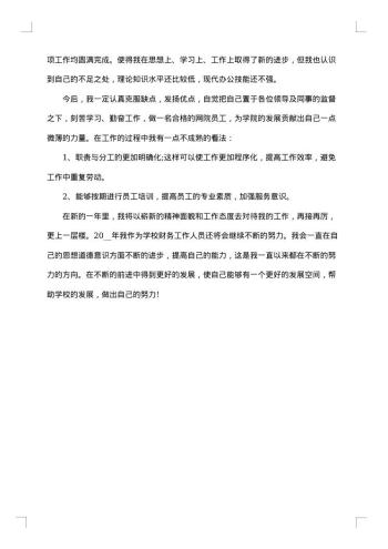 20xx年学校会计年终个人工作总结