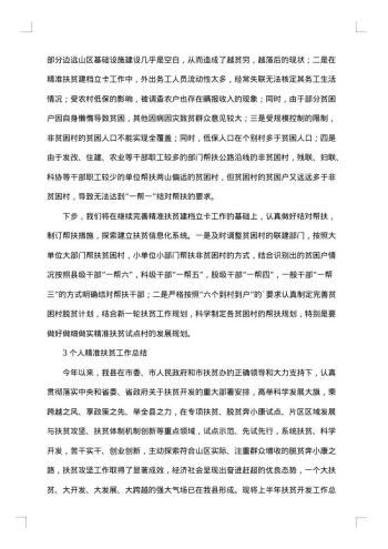 扶贫个人工作总结