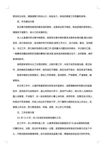 述职述德述廉报告范文