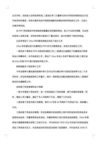 最新财务工作总结