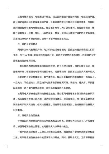 消防安全调查报告